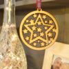 Stars in bauble christmas wood decoration
