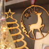 Elegant Stag Deer in a bauble wooden christmas tree