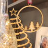 Simple trees wooden christmas decoration